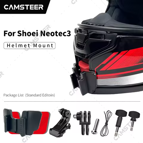 Custom Aluminium Chin Mount for SHOEI Neotec 3 Suit for GoPro Hero 12 11 10 9 Insta360 X4 X3 Ace Pro