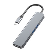 61 USB C 87W PD HDMI USB SD TF PCMacBook 6-dalam-1 USB C Hab 87W PD HDMI USB SD Pembaca Kad TF Untuk