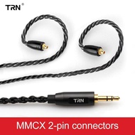 TRN Earphone 6 Core Oxygen-free Copper Braided MMCX Upgrade Cable 0.75 0.78 mm 2 Pin Plug V80 V30 ZS