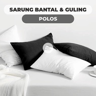 Jumbo Zippered Pillowcase | Plain Pillowcase 45x65 50x70 cm | Sarban Tidur Pillow Case
