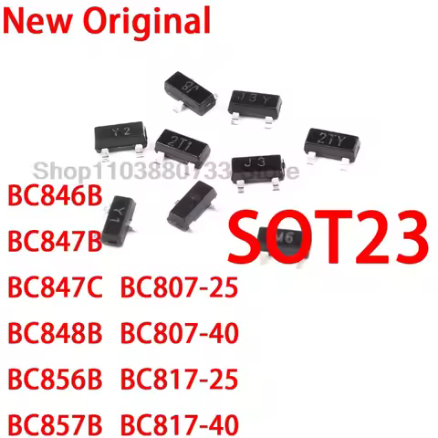 100PCS 100% New chip BC807-25 BC807-40 BC817-25 BC817-40 BC846B BC847B BC847C BC848B BC856B BC857B S
