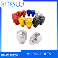 Onew Motorcycle Side Mirror Bolts For Nmax / Aerox CNC Alloy Made In Thailand