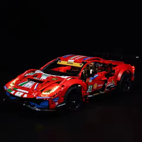 LED Lighting Set Suitable for LEGO Ferrari 488 GTE AF Corse 51 42125 Building Blocks Bricks DIY Lamp