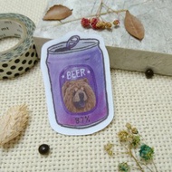 鬆獅啤酒-防水車貼-行李箱貼紙_防水貼紙