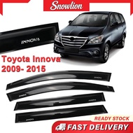4Pcs Rain Visor For Toyota Innova 2009- 2015 Window Door Visor Black With Logo Car Accessories