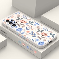 Romantic Garden Phone Case For Samsung Galaxy A73 A53 A33 A23 5G Cover Liquid Silicone Side Pattern 
