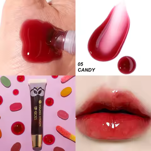 YOUNG VISION 6-Color Essence Brightening Lip Oil Lip Care Lip Balm Essence Plumping Lip Moisturizer 