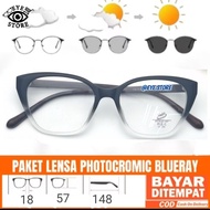 PHOTOCROMICK FREAM 75257 CET EYE GLASSES FREE PHOTOCROMICK LENS BLUERAY RADIATION MINUS PLUS CYLNDER