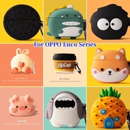 3D Cute Cartoon Wireless Bluetooth Earphone Cover for OPPO Enco Free 3 2i Soft Silicone Shockproof Case for Oppo Enco Air 3 2Pro Charging Case Accessories