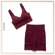 [Từ 1m60] Đồ tập gym nữ Set đồ tập yoga nữ Quần ngố HERSIGN-SET73D