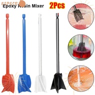 ESPOIR 2Pcs Paint Pigment Mixer, 165cm With Drill Chuck Epoxy Resin Mixer, Durable Plastic Mixing St