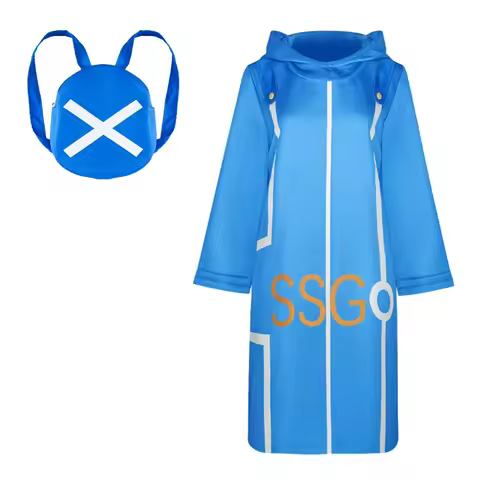 Boy Anime Egg Head Island Cosplay Costume Tony Chopper Disguise Blue Trench Coat Bag Suit Costume Ha