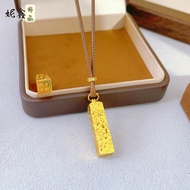 Sand Gold Strobe Ice Crushed Ice Square Comes Fortune Small Square Pendant Broken Gold Square Pendan