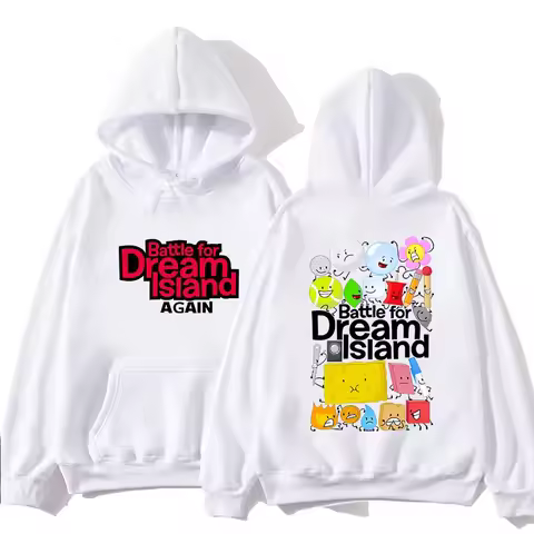 New Jacknjellify BFDI Battle for Dream Island Vintage 90s Hoodie Streetwear Unisex Harajuku Hip-hop 