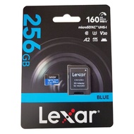 Lexar BLUE 256GB microSDXC UHS-I Card w/ SD Adapter (R:160MB/s), LMSBLUE256G-BNANC