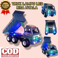 (Cod) mainan mobilan truck ada lampu led bisa nyala /mobilan truk bisa nyala/mobilan truk oleng /variasi truk oleng/mobilan truk modifikasi/miniatur truk oleng