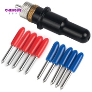 1Pc  Blade Holder Black Colour +5 Pcs 45 + 5 Pcs 60 Degree Refine  Redsail Cutter Plotter Cutting Bl