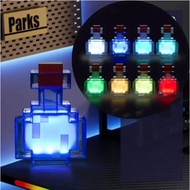 Minecraft Mini Color-changing Potion Bottle Model Night Light Atmosphere Light Pixel Style Decoratio