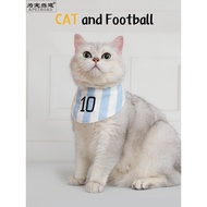 Football Macy No. 10 Jersey Cat Scarf Dog Saliva Towel Pet Bib Small Dog Cat Bib Bib