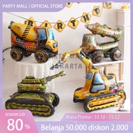 4D Car Balloons Excavator Truck Tank Dumptruck 4D Jumbo Car Foil Balloons Birthday Decoration