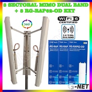 Ruijie RG-RAP62-OD AX 3000 MBPS Wifi 6 Plus 3 Antenna Connection Mimo Dual Band G-Net 20 dBi 2.4 & 5