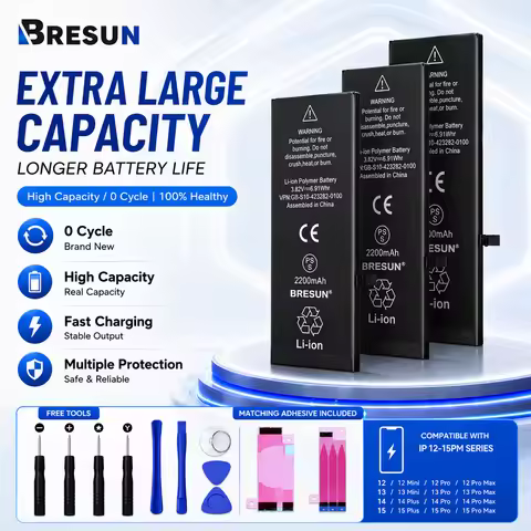 JUXING Authentic High Capacity Phone Battery For iPhone 6 6s 6p 6sp 7 7p 8 Plus X Xr Xs Max 11 12 13