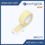 SBKG7V - Combo of 3 rolls of paper tape, size 4.8cm x 10m - Writing, paint blocking tape -S.BKG7V
