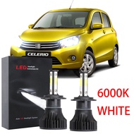 New For Suzuki Alto CELERIO 2009-2013 Front Car Headlight Lamp Bulbs - 6000K LED Bulbs Kit Replace H