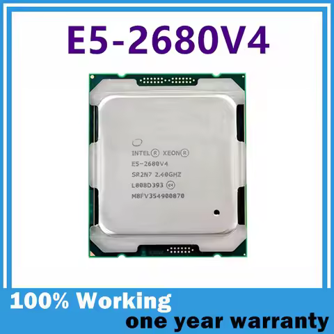 E5 2680 V4 LGA 2011-3 CPU E5 2680V4 2.4Ghz 14-core 28 threads 120W E5-2680V4