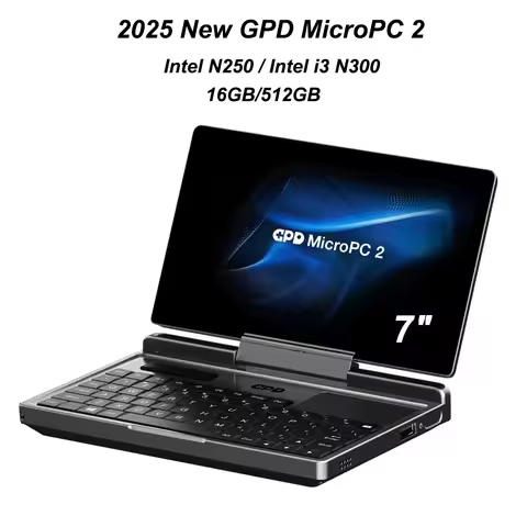 2025 New GPD MicroPC 2 7Inches Mini Industry Laptop Intel® Core™ i3-N300 16GB/512GB Windows 11 Porta