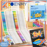 ENMY FOREIGN TEXT ACRYLIC Marker Set 80 COLORS - NON-TOXIC INK - WATERPROOF - SUPER COLOR COATING Pr