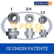 HEAVY DUTY GI UNION PATENTE 1, 3/4, 1/2