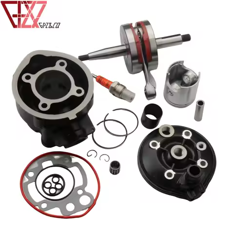 90cc 49mm Big Bore Cylinder Kit & Racing Crankshaft For Peugeot XP6-Enduro 50 NK7 XP7 XPS Street Evo