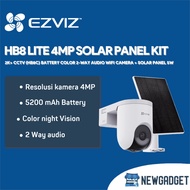 EZVIZ HB8 LITE 4MP 2K+ CCTV OUTDOOR BATTERY COLOR 2-WAY AUDIO WIFI CAMERA (HB8C) + SOLAR PANEL 5W