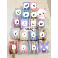KATUN 1mm DIY Colorful Glitter Gradient Cotton RollTALI 18ply