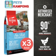 Orijen Cat Six Fish 5.4kg x 3 Bags