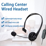 หูฟังแบบมีสายปลั๊กแอนด์เพลย์ตามหลักสรีรศาสตร์ที่สามารถเล่นได้กว้าง20-20000HZ Call ABS Call Center หูฟังแบบมีสายใช้งานส่วนตัวได้กว้างเฮดโฟนแบบมีสาย
