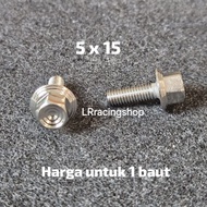 Probolt stainless V1 bolt 5x15 thread 8 length 1.5 cm stainless steel 304 thailandOriginal