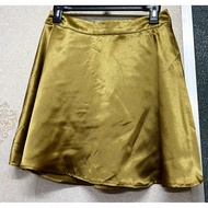 Vnxk yellow flared skirt