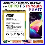 ORIGINAL NGS 3200mAh Battery BLP631  Fit For OPPO F3 OPPO F5 OPPO F5 Youth OPPO A77 CPH1723 CPH1727 