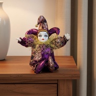 Sit or Hang Design Handmade Jester Doll Intricate Details Sitting Jester Doll for Collectors, Deskto