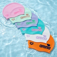 AREN Arina High Elastic Fit Silicone Waterproof Swimming Cap Fashion Printing Men Women Swimming Tra