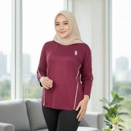 KATUN Nvd T-shirt with 7/ sleeves, 24s combed cotton, border Women T Shirt Cotton T Shirt Woman