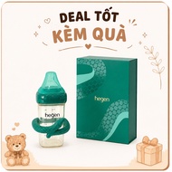 Hegen 240ml solid green milk bottle with lid and chew, 2025 Limited edition Hegen limited edition He