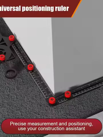 6/9/12Fold Ruler Multi Angle Measuring Ruler Tool Ruler Perforated Mold Professional DIY Wood Tile F