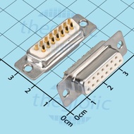 [3 Pieces]- DB15 Port 15 Pins Gold Plated 2 Rows Solder Wire Connector