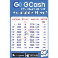GCASH CASH IN/OUT PRICE RATES TARP BANNER