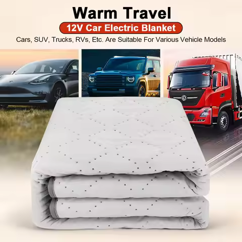 Car Electric Heated Blanket 12V Car Energy Saving Warm Blanket 50x150cm/70x180cm/120x150cm Truck RVs