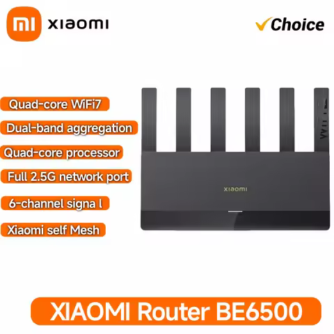 Original Xiaomi BE6500 Router Wi-Fi 7 Dual-Band Mesh 4x2.5G Ports Qualcomm Quad-Core 6500Mbps MLO Ga