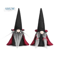 2PCS Halloween Gnome Plush Faceless Doll Handmade Swedish Gnome Decoration Tomte Doll Halloween Deco